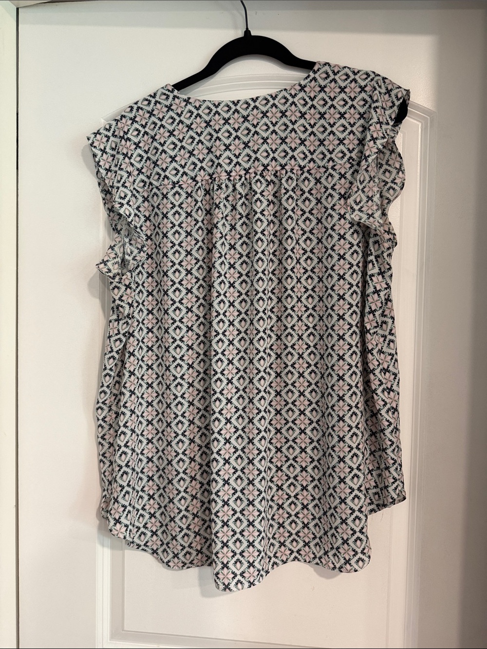 LOFT pastel Geometric Blouse - Picture 4 of 4
